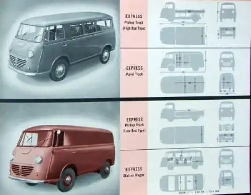 Goliath Express Modellprogramm 1958 Automobilprospekt (2615)