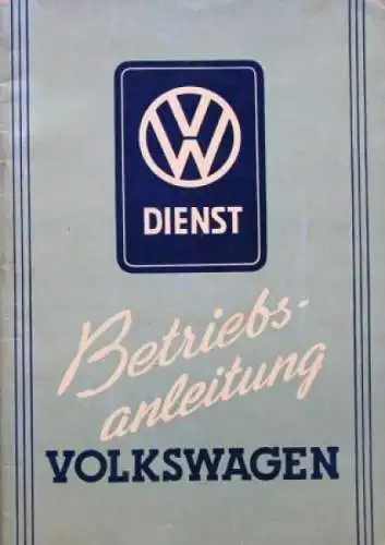 Volkswagen Käfer 1952 Betriebsanleitung (2559)