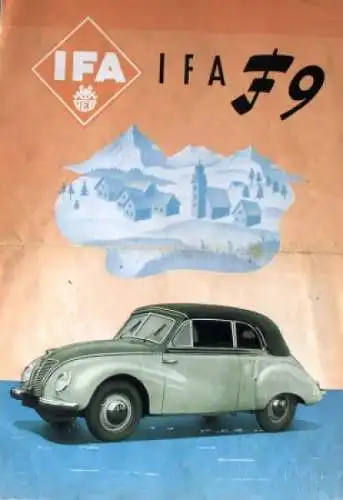 IFA F9 Modellprogramm 1952 Automobilprospekt (2356)