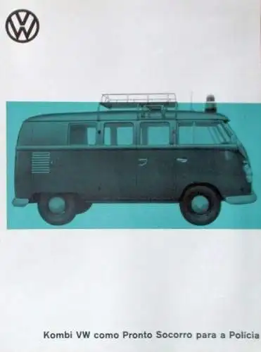 Volkswagen T1 Transporter Polizei Modellprogramm 1959 Automobilprospekt (2354)