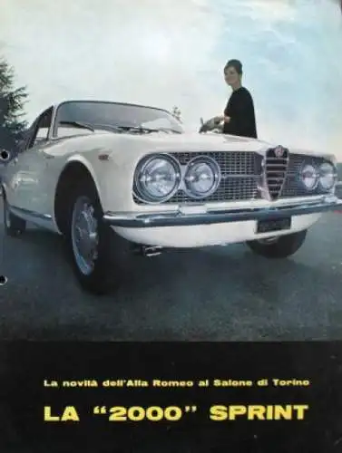 Alfa Romeo 200 Sprint Modellprogramm 1960 Automobilprospekt (2348)