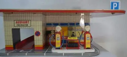 Tippco Shell Tankstelle Hochgarage 1958 Blechmodell (2339)