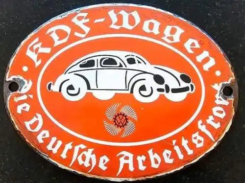 Volkswagen KdF Wagen "Die deutsche Arbeitsfront" 1939 Blechschild (2289)