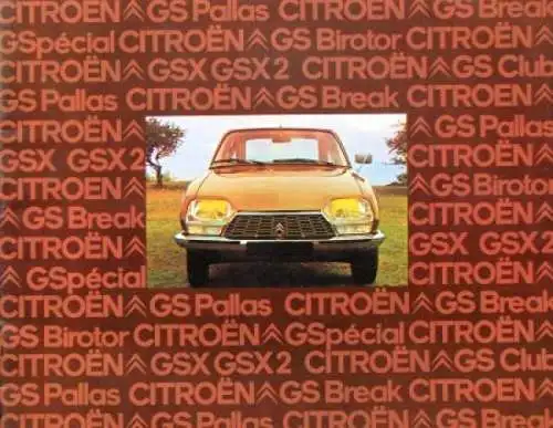 Citroen GS Palas Birotor Modellprogramm 1973 Automobilprospekt (3794)