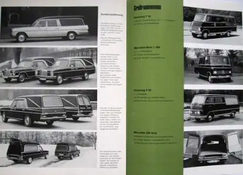 Mercedes-Benz Pollmann-Karosserien Modellprogramm 1972 Automobilprospekt (2077)