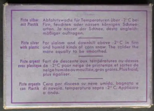 Holmenkol Piste Abfahrtswachs 1960 in Originalbox (2014)