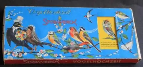Stollwerk Schokolade "Vogelhochzeit" 1960 Originalschachtel (1903)