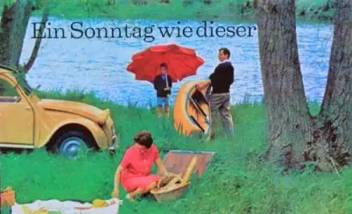 Citroen 2 CV Modellprogramm "Ein Sonntag wie dieser" 1965 Automobilprospekt (1877)