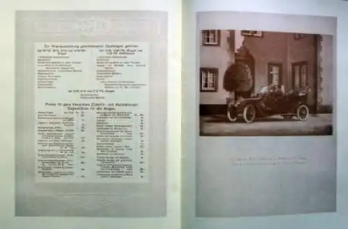 Opel Modellprogramm 1912 Automobilprospekt (1872)