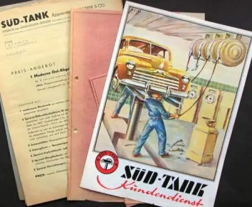 Süd-Tank Apparatebau Tankstellen-Prospekt Konvolut 1950 (1838)