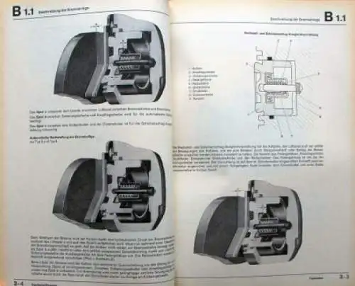 Volkswagen Reparatur-Leitfaden "Bremsen, Räder Reifen" 1969 in Originalordner (1813)