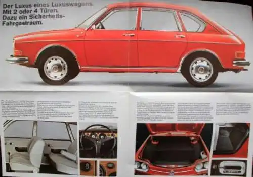 Volkswagen VW 411 E "Benzineinspritzung" 1969 Automobilprospekt (1778)