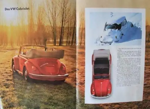 Volkswagen Käfer Modellprogramm 1970 "Die Käfer" Automobilprospekt (2524)