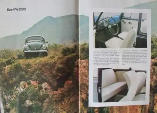 Volkswagen Käfer Modellprogramm 1970 "Die Käfer" Automobilprospekt (2524)
