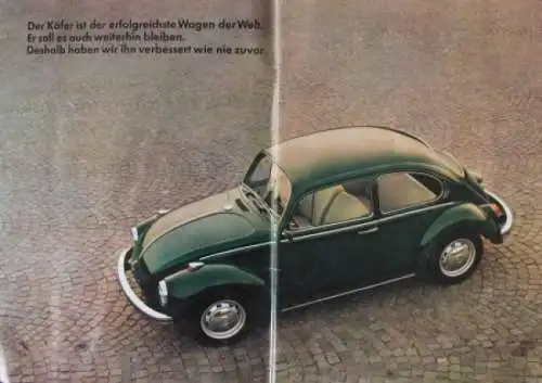 Volkswagen Käfer Modellprogramm 1970 "Die Käfer" Automobilprospekt (2524)