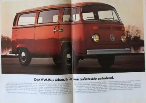 Volkswagen T2 Transporter Modellprogramm 1972 "Der VW-Bus" Automobilprospekt (0907)