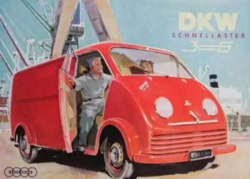 DKW Schnell-Laster 3=6 Modellprogramm 1953 Automobilprospekt (7321)