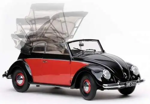 Sun Star Volkswagen Käfer Cabriolet 1949 Metallmodell in Originalbox (6657)