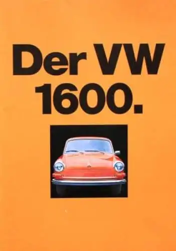 Volkswagen 1600 Modellprogramm 1971 Automobilprospekt (3052)