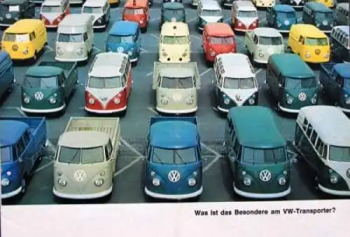 Volkswagen T1 Transporter Modellprogramm "Was ist das Besondere am Transporter" 1965 Automobilprospekt (7047)