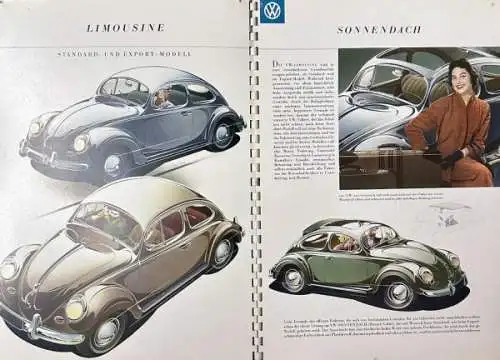 Volkswagen Käfer Modellprogramm 1956 Reuters Automobilprospekt (1703)