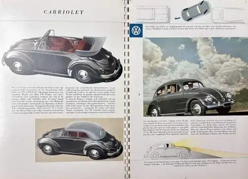 Volkswagen Käfer Modellprogramm 1956 Reuters Automobilprospekt (1703)
