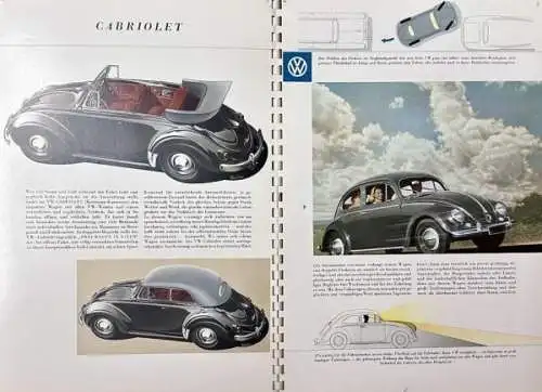 Volkswagen Käfer Modellprogramm 1957 Reuters Automobilprospekt (1703)