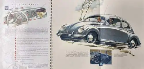 Volkswagen Käfer Modellprogramm 1956 Reuters Automobilprospekt (1703)