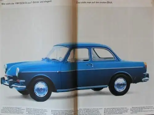 Volkswagen 1500 Modellprogramm 1964 Automobilprospekt (7579)