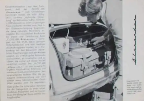Lloyd Alexander 600 Modellprogramm 1957 Automobilprospekt (8461)