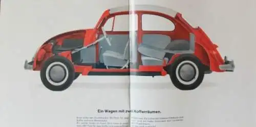 Volkswagen Käfer Modellprogramm 1965 "Was kostet der VW 1200 A?" Automobilprospekt (0848)