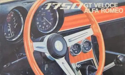 Alfa Romeo 1750 GT Veloce Modellprogramm 1968 Automobilprospekt (4357)