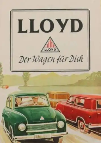 Lloyd LP 300 Modellprogramm 1951 "Der Wagen für Dich" Automobilprospekt (1821)