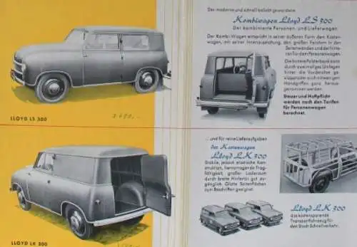 Lloyd LP 300 Modellprogramm 1951 "Der Wagen für Dich" Automobilprospekt (1821)