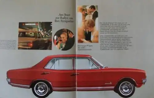 Opel Commodore Modellprogramm 1968 "Der sportliche Sechzylinder" Automobilprospekt (6570)