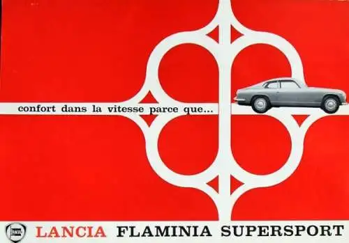 Lancia Flamina Supersport Modellprogramm 1965 Automobilprospekt (7083)