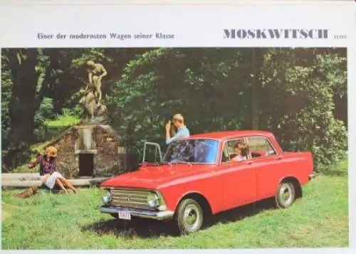 Moskwitsch 408 Elite Modellprogramm 1967 Automobilprospekt (9754)