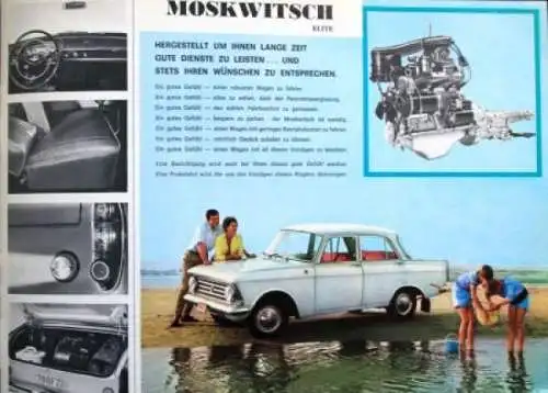 Moskwitsch 408 Elite Modellprogramm 1967 Automobilprospekt (9754)