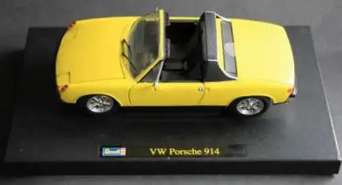 Revell Porsche Volkswagen 914 Targa 1969 Metallmodell auf Sockel (7408)