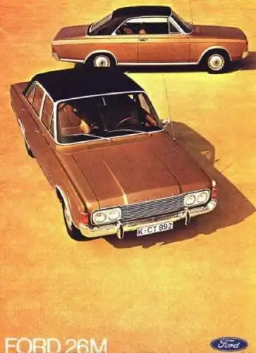 Ford 26 M Modellprogramm 1968 Automobilprospekt (1687)