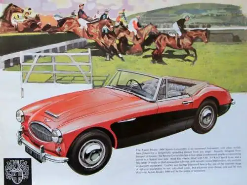 Austin Healey 3000 MK II Sports Convertible Modellprogramm 1962 Automobilprospekt (1595)