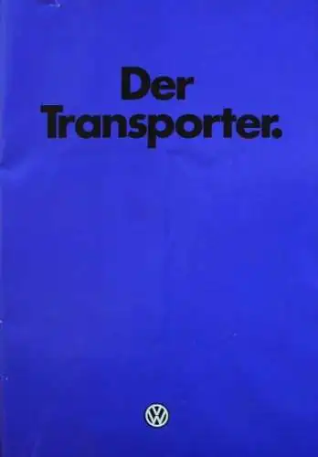 Volkswagen T3 Transporter Modellprogramm 1982 Automobilprospekt (7278)