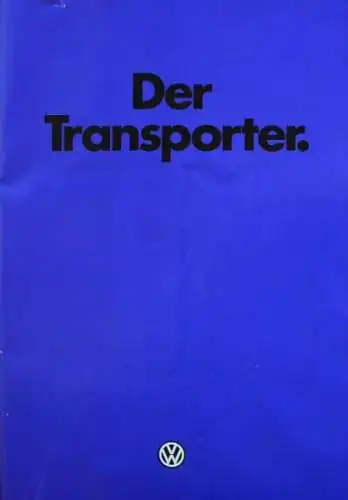 Volkswagen Transporter T3 Modellprogramm 1982 Automobilprospekt (7278)