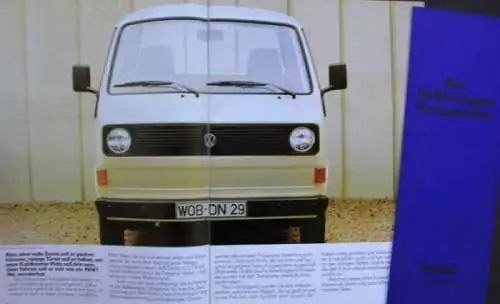 Volkswagen T3 Transporter Modellprogramm 1982 Automobilprospekt (7278)