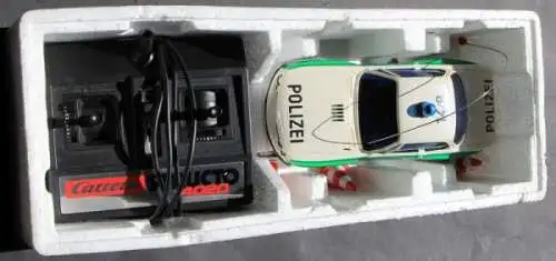 Carrera Structo Sportracing BMW 3.0 CSL Polizei 1968 Fernsteuerungsmodell in Originalkarton (1433)