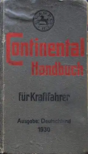 "Continental Handbuch für Kraftfahrer" Continental-Jahrbuch 1930 (2061)