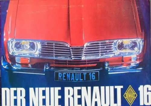 Renault 16 Modellprogramm 1968 Automobilprospekt (2939)