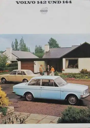 Volvo 142 144 Modellprogramm 1967 Automobilprospekt (5301)
