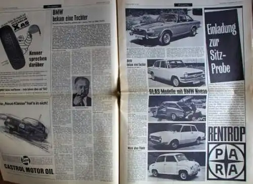 BMW "Erfolgreich durch Leistung" Firmen-Zeitung 1965 drei Ausgaben (6280)