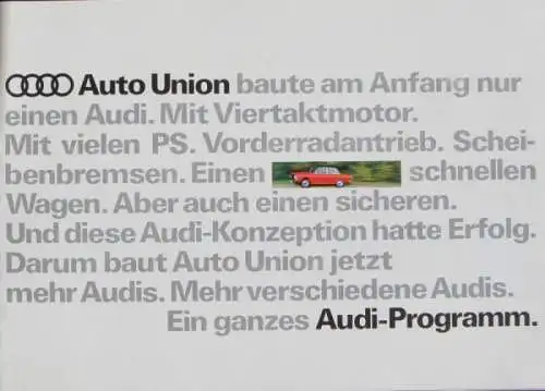 Audi Auto-Union Modellprogramm 1967 Automobilprospekt (5751)